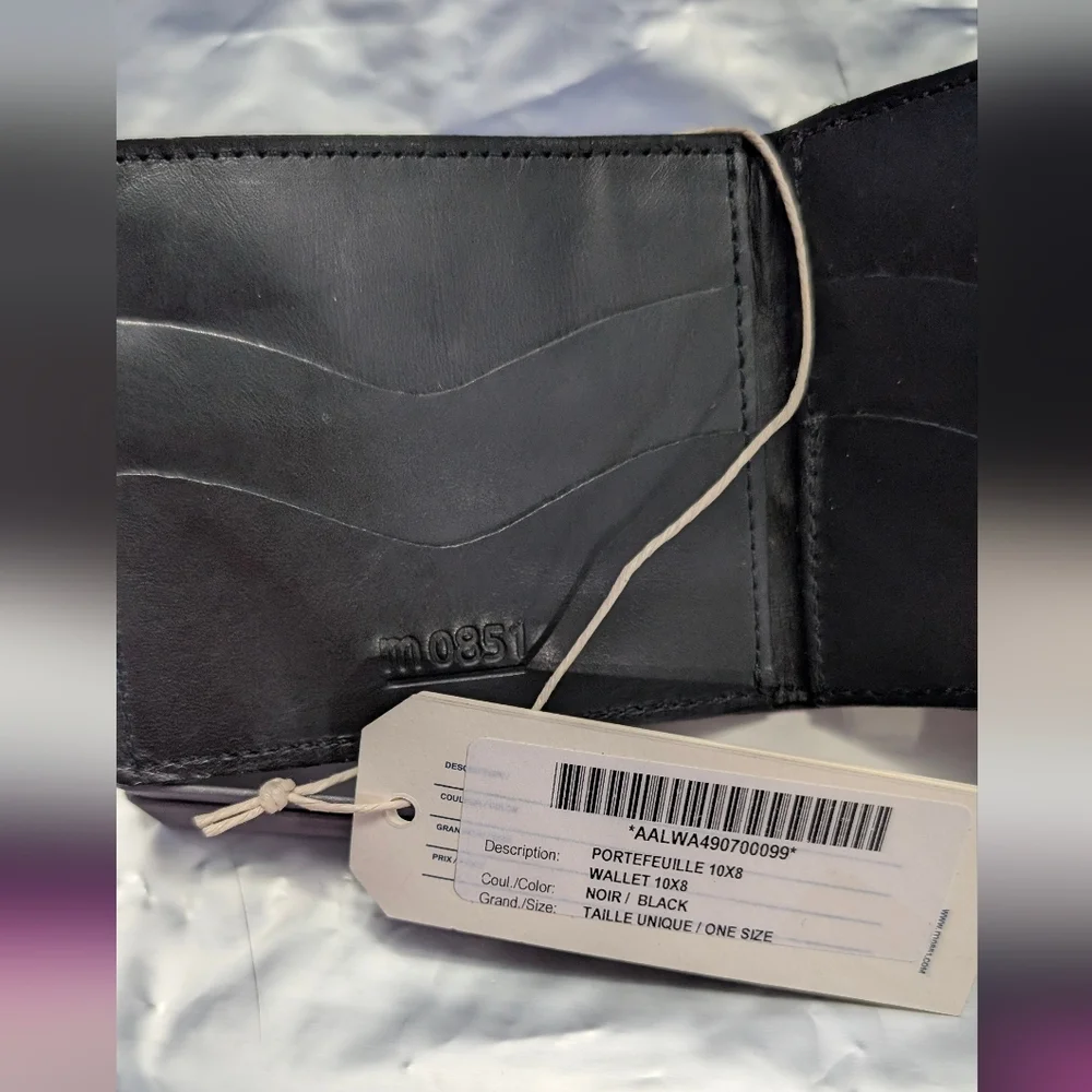 Nwt M0851 Mens Genuine Leather Bi Fold Wallet In Original Box ☑️ - Picture 3 of 12
